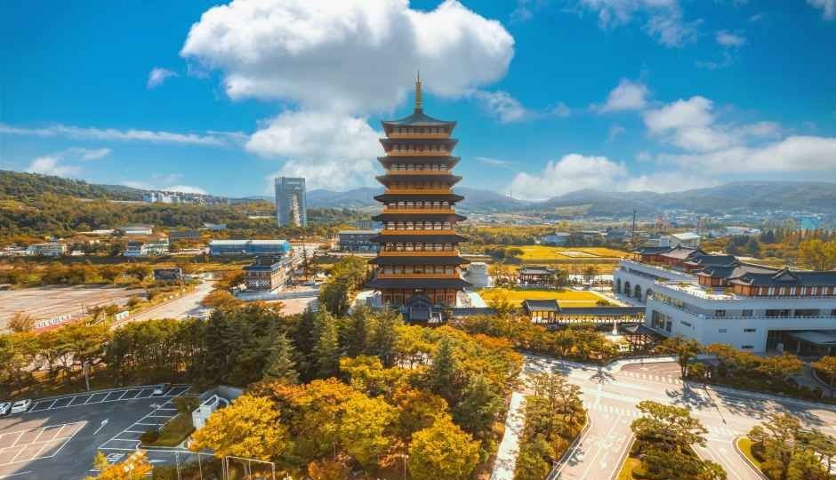 보문호와 관광단지 전경