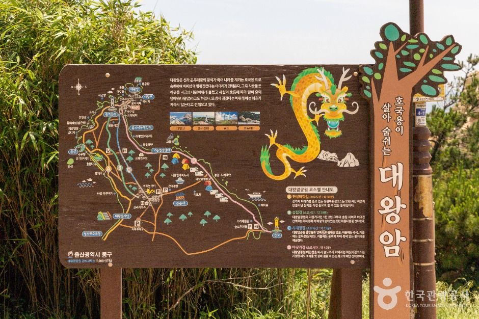 대왕암공원 산책로 안내판