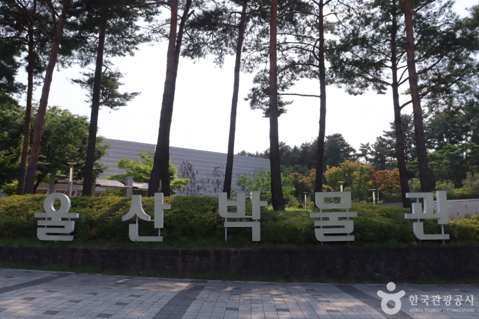 울산박물관 건물 앞 넓은 광장과 야외 공간